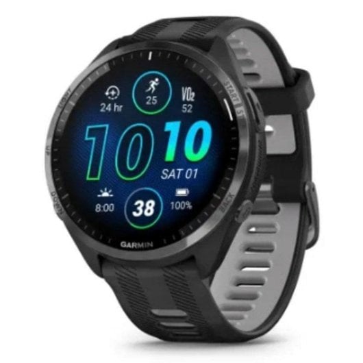 Garmin Forerunner 965 Bluetooth GPS WiFi 47mm AMOLED Schwarz Einheitsgröße 5ATM SpO2 Pulsmesser Schlafmonitor