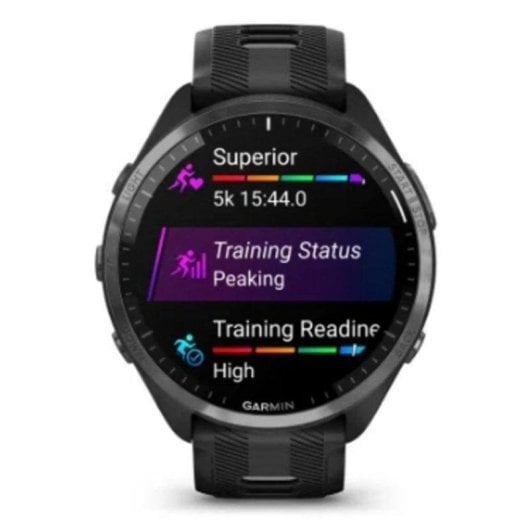 Garmin Forerunner 965 Bluetooth GPS WiFi 47mm AMOLED Schwarz Einheitsgröße 5ATM SpO2 Pulsmesser Schlafmonitor