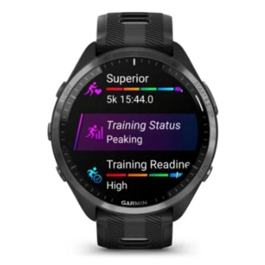 Garmin Forerunner 965 Bluetooth GPS 47mm AMOLED Preto Tamanho Único Resistente à Água SpO2 Pulsómetro Monitor de Sono