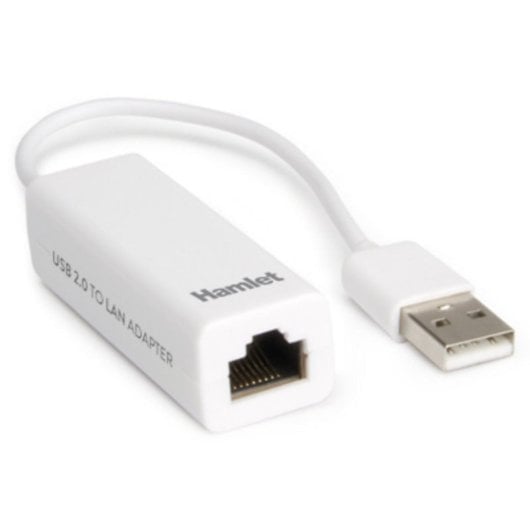 Tarjeta de Red Hamlet HNU2F100 USB 100 Mbps Alámbrica Compacta Blanco