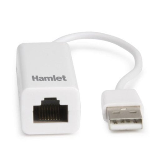 Tarjeta de Red Hamlet HNU2F100 USB 100 Mbps Alámbrica Compacta Blanco