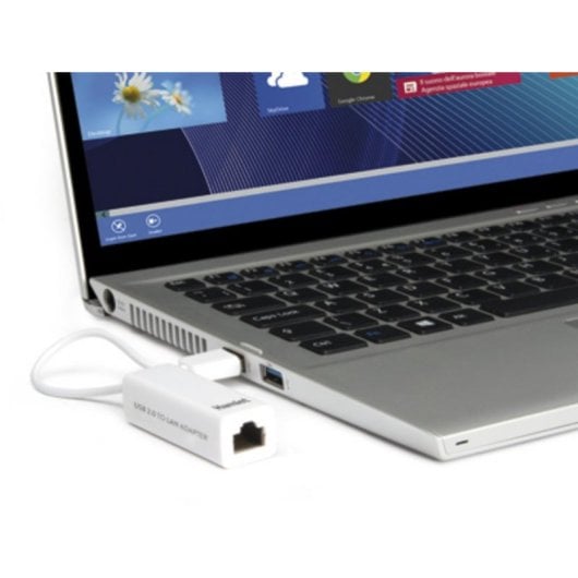 Tarjeta de Red Hamlet HNU2F100 USB 100 Mbps Alámbrica Compacta Blanco