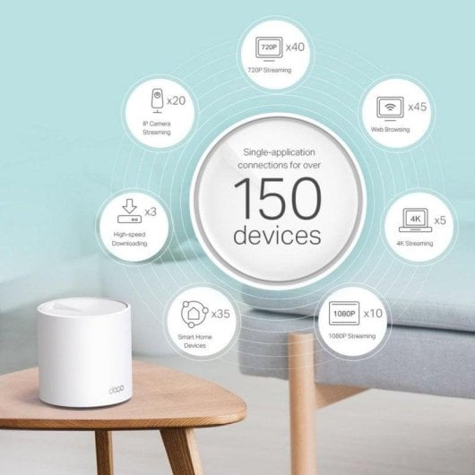 WiFi Mesh TP-Link Deco X60 3 Nós 5400 Mbps Cobertura 650 m2 Controle Parental