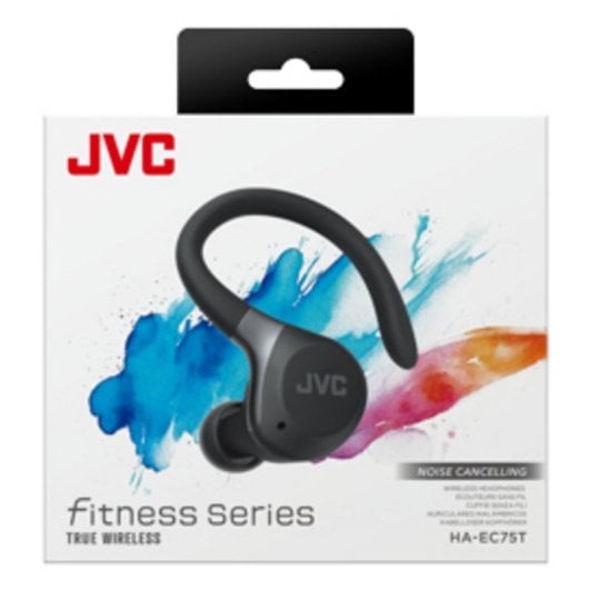 Ecouteurs JVC HA-EC75T-B-U sans fil Bluetooth résistants IP57 pour sport, noirs