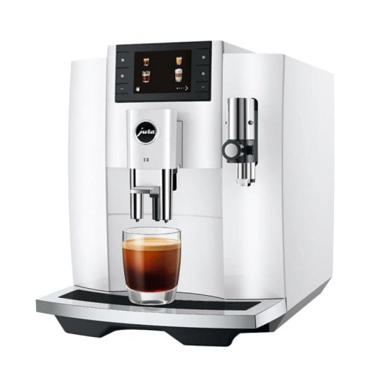 Kaffeevollautomat JURA E8 Piano White 1,9L 15 bar integriertes Mahlwerk WLAN/BT 17 Getränke