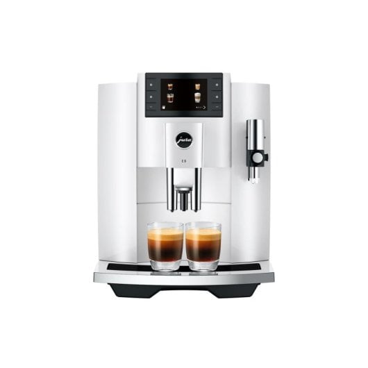 Kaffeevollautomat JURA E8 Piano White 1,9L 15 bar integriertes Mahlwerk WLAN/BT 17 Getränke