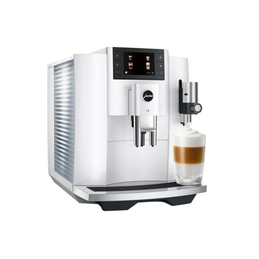 Kaffeevollautomat JURA E8 Piano White 1,9L 15 bar integriertes Mahlwerk WLAN/BT 17 Getränke