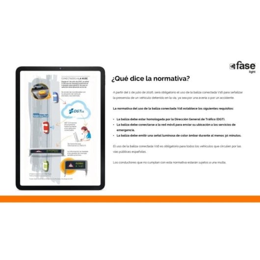 Baliza V16 FaseLight Conectada Negra con Gafas de Conducción Nocturna