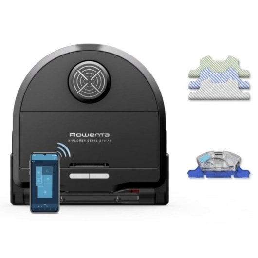 Robot Aspirador y Fregasuelos Rowenta X-Plorer RR9675 Navegación Básica Control App Negro