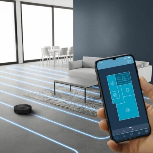 Aspirador Robô com Mopa Rowenta X-Plorer RR8L65 Com Esvaziamento Automatico Navegação Sensores 4 Níveis de Sucção Controlo por Voz