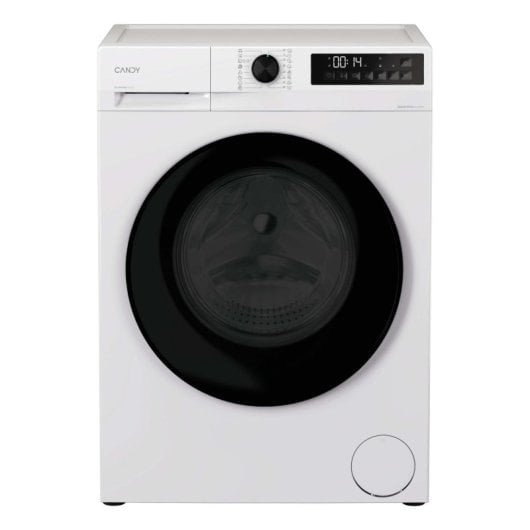 Máquina de Lavar e Secar Roupa Candy 9kg A GWD 496B8-S com motor inverter, programas rápidos e vapor