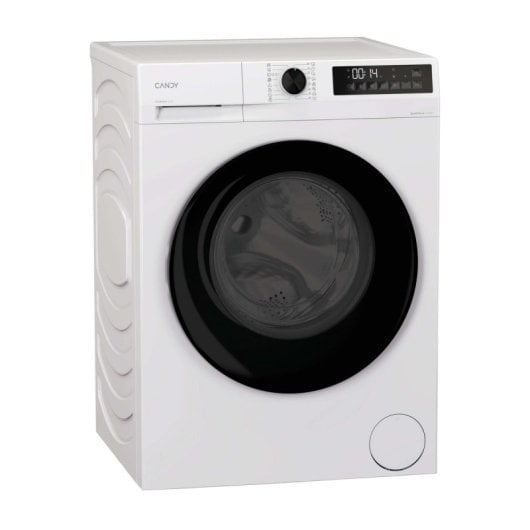 Máquina de Lavar e Secar Roupa Candy 9kg A GWD 496B8-S com motor inverter, programas rápidos e vapor