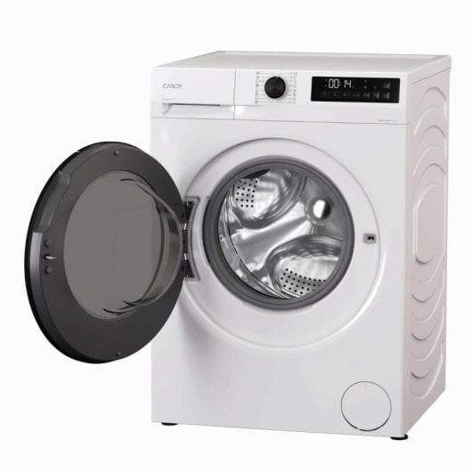 Máquina de Lavar e Secar Roupa Candy 9kg A GWD 496B8-S com motor inverter, programas rápidos e vapor