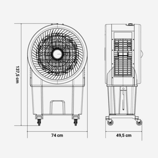 Climatizador evaporativo Universal Blue Tulum 7090 90L 10000 m3/h branco preto controlo remoto