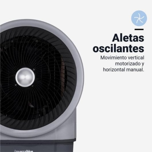 Climatizador evaporativo Universal Blue Tulum 7090 90L 10000 m3/h branco preto controlo remoto
