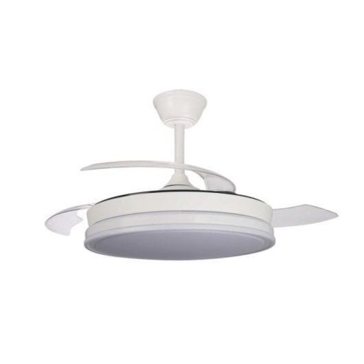 Ventoinha de Teto CristalRecord SuperEco Retratil LED 9000lm 45W 3 CCT Branco