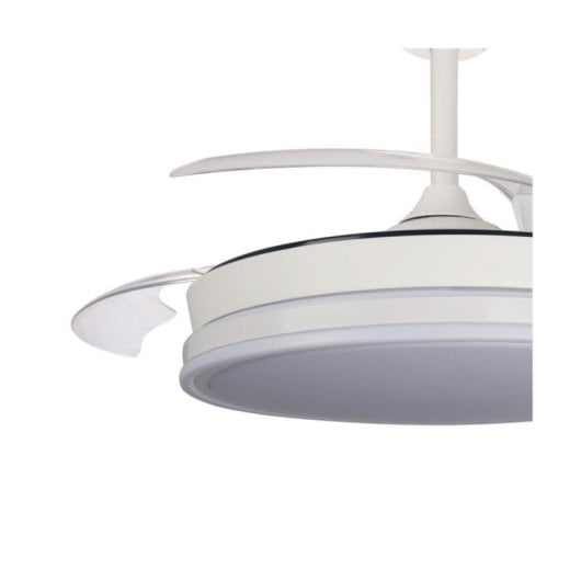 Ventoinha de Teto CristalRecord SuperEco Retratil LED 9000lm 45W 3 CCT Branco