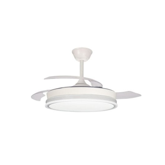 Ventoinha de Teto CristalRecord SuperEco Retratil LED 9000lm 45W 3 CCT Branco