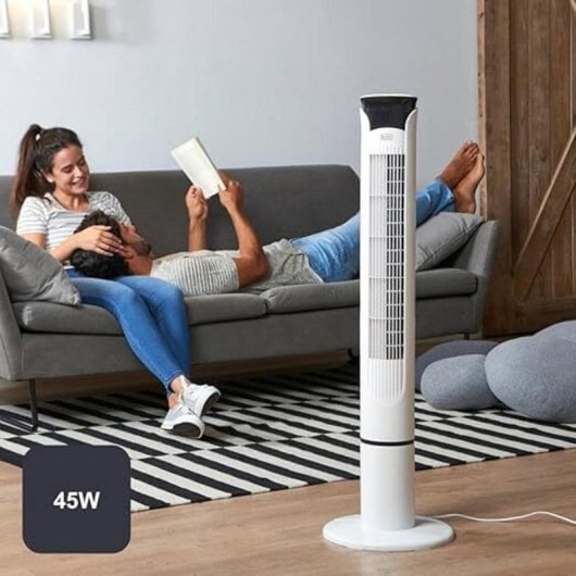 Ventilador Torre Black+Decker BXEFT49E 45 W 3 Velocidades 102 cm Blanco