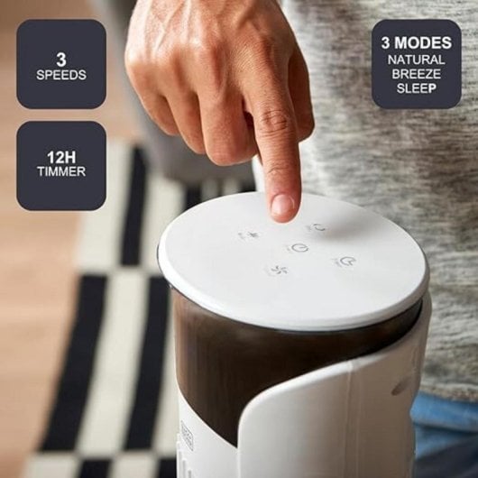 Ventilador Torre Black+Decker BXEFT49E 45 W 3 Velocidades 102 cm Blanco