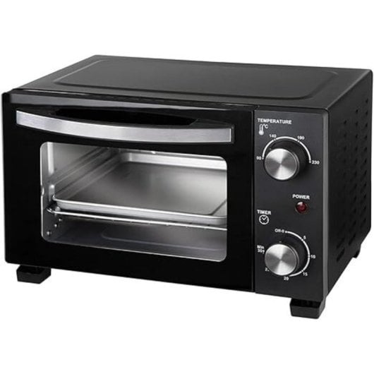 Horno elétrico Jata JEHN0910 10 L Preto grill temporizador e vapor