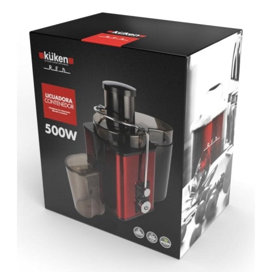 Entsafter Küken 35336 500 W 2 Geschwindigkeiten Edelstahl Rot Schwarz 1 l