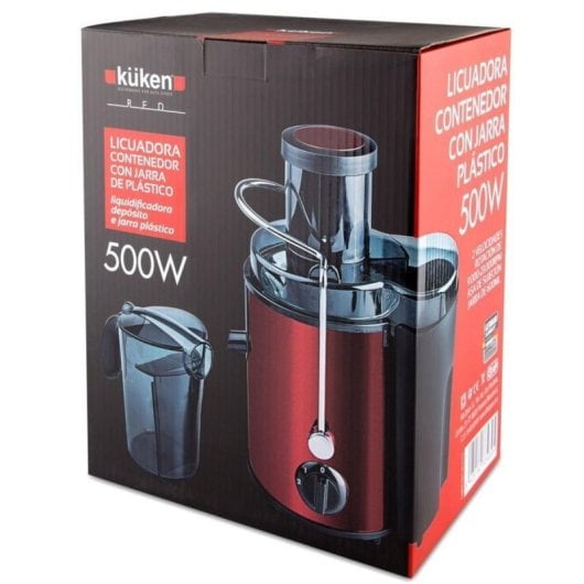Entsafter Küken 35336 500 W 2 Geschwindigkeiten Edelstahl Rot Schwarz 1 l