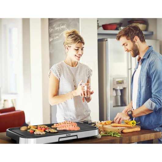 Grelhador Elétrico Tefal CB631D Inox Retangular 2300 W XXL Antiadherente