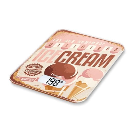 Balança Beurer KS19 5kg Vidro Função Tara Multicor Touch Ice Cream