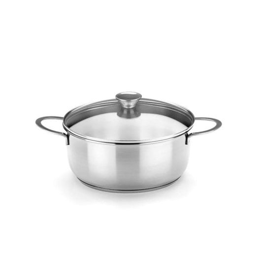 Kochtopfset BRA A399908 Ancora Edelstahl 5-teilig mit Glasdeckel Induktion