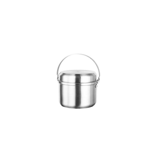 Batería de cocina Inoxibar Kamping 61117 acero inoxidable 7 piezas desmontable bolsa