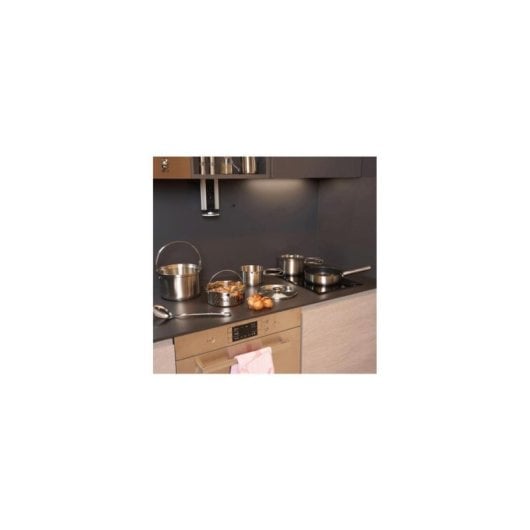 Batería de cocina Inoxibar Kamping 61117 acero inoxidable 7 piezas desmontable bolsa