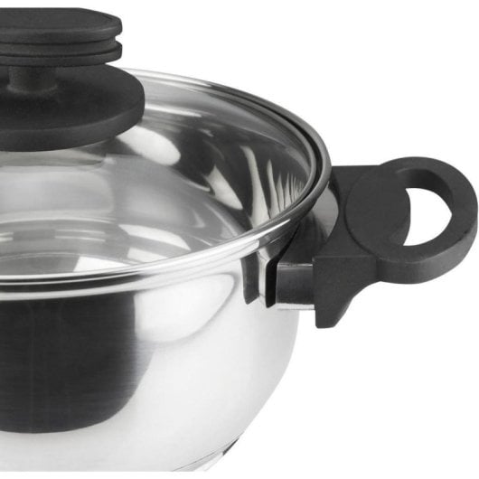 Batería de cocina Magefesa Style 5 piezas acero inoxidable tapas ergonómicas