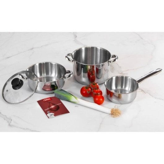 Batería de cocina Inoxibar Forma 90237 acero inoxidable 4 piezas apta para lavavajillas