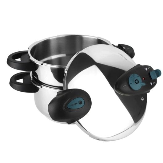 Olla a presión Fagor Future 6 litros + 4 litros Acero Inoxidable Negro compatible inducción