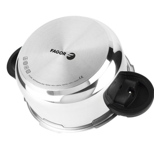 Olla a presión Fagor Future 6 litros + 4 litros Acero Inoxidable Negro compatible inducción