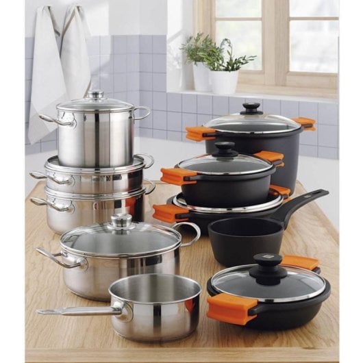 Kochtopf BRA Profesional 18 cm Edelstahl Induktion Kompatibel 1,75 l 800 g