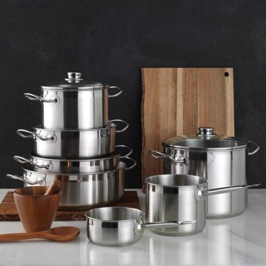 Kochtopf BRA Profesional 18 cm Edelstahl Induktion Kompatibel 1,75 l 800 g