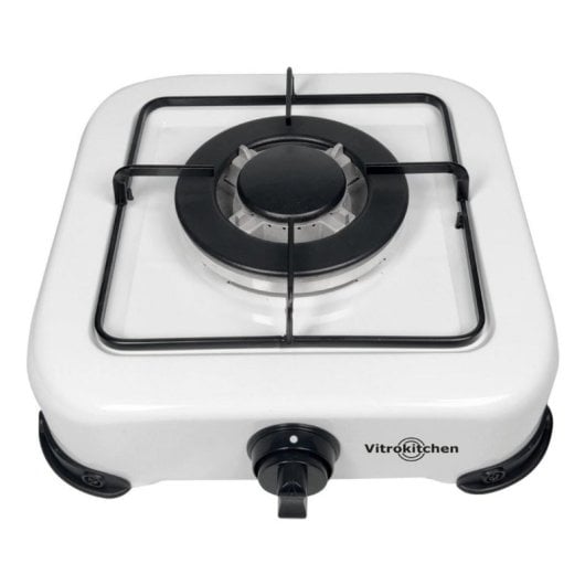 Hornillo a gas Vitrokitchen 152BB compacto triple corona 3600 W portátil blanco
