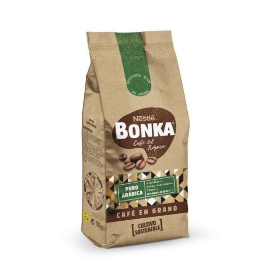Cafe en grano Bonka Arabica 500 g Tueste Natural Cultivo Sostenible