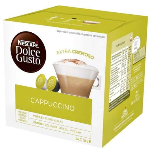 Cápsula Café Nescafé Dolce Gusto Cappuccino 16 Peças Expresso Leite Cremoso