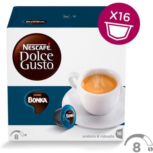 Cápsula de café Nescafé Dolce Gusto Ristretto Bonka 16 unidades alta intensidad