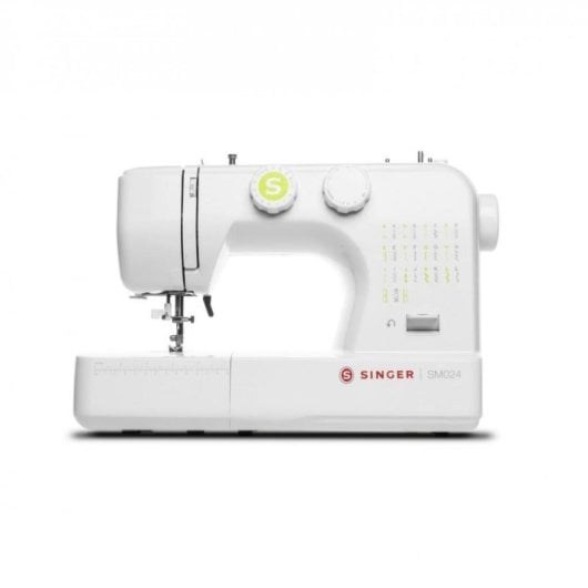 Máquina de coser Singer SM024 portátil 24 puntadas brazo libre LED rojo-blanco