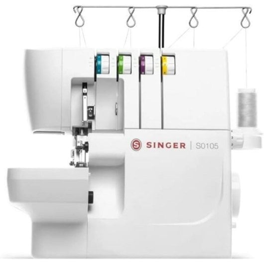 Máquina de coser Singer S0105 Overlock 1300 puntadas Brazo libre Luz integrada