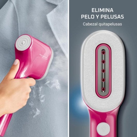 Vaporizador de prendas Rowenta DR2023 Pure Pop 1300W 20 g/min Rosa compacto portátil