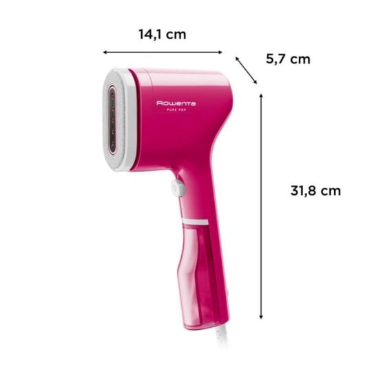 Vaporizador de prendas Rowenta DR2023 Pure Pop 1300W 20 g/min Rosa compacto portátil