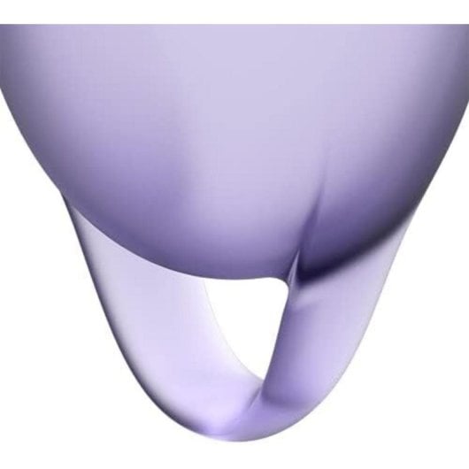 Coupelle menstruelle Satisfyer Feel Confident violet silicone 15 ml et 20 ml (lot de 2)