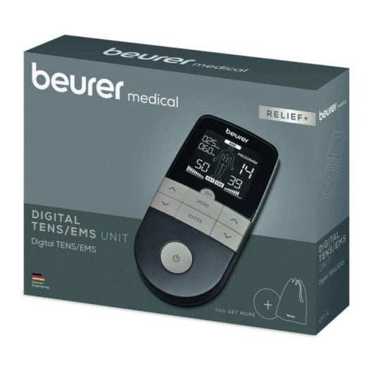 Electroestimulador Beurer EM1R RELIEF+ 64 aplicaciones 50 niveles intensidad LCD