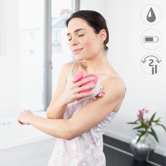Masajeador Medisana AC 900 Rodillos Anticelulítico Recargable Rosa Blanco