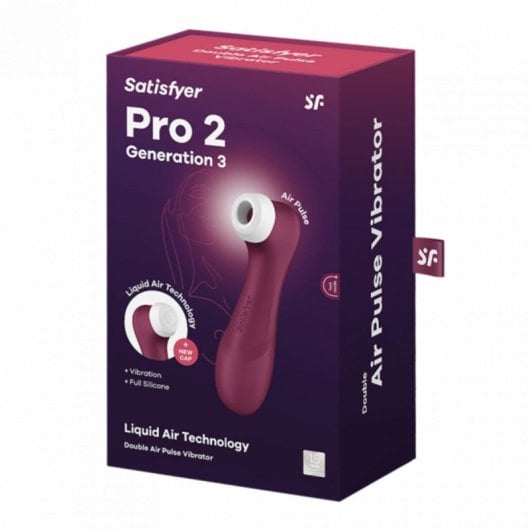 Vibromasseur Satisfyer Pro 2 Generation 3 stimulation clitoridienne succion rouge étanche USB